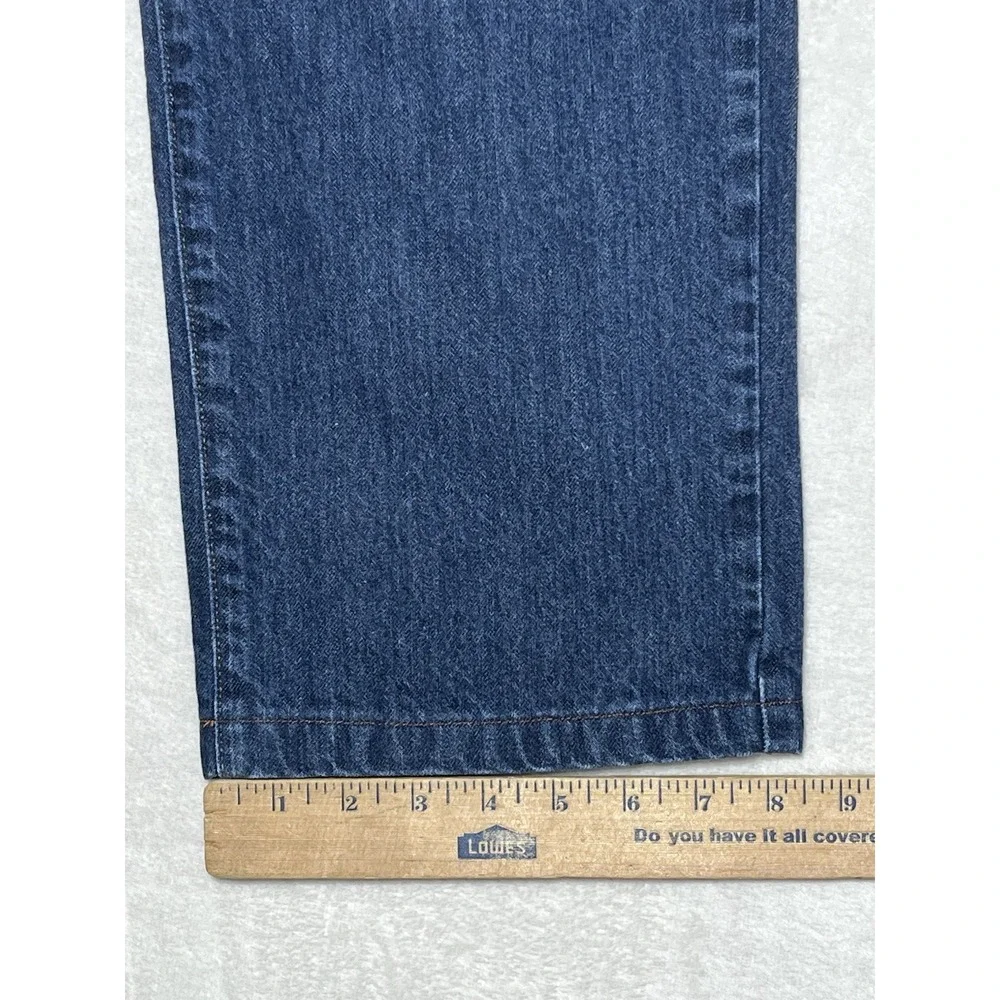 LL Bean Jeans Mens 36x30 (Fits 35x28) Blue Denim Pants Straight Boot Cut EUC